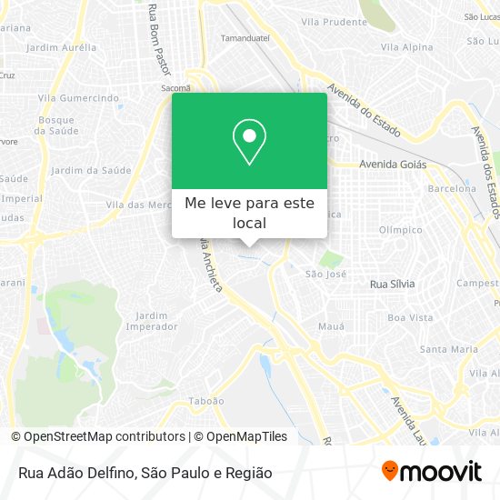 Rua Adão Delfino mapa