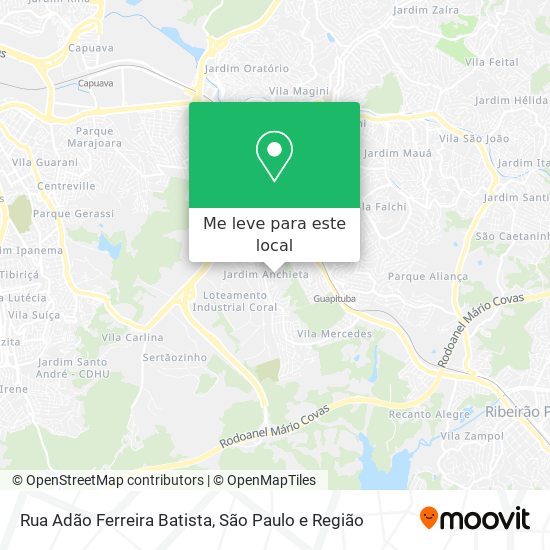 Rua Adão Ferreira Batista mapa