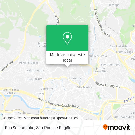 Rua Salesopolis mapa