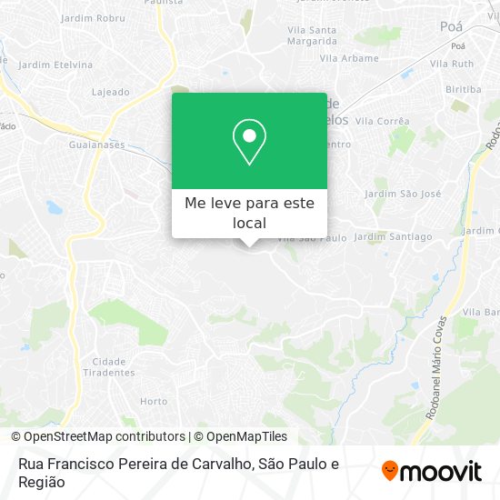 Rua Francisco Pereira de Carvalho mapa