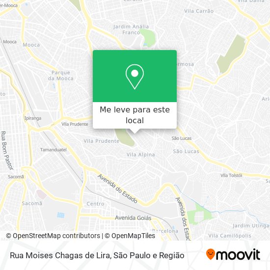 Rua Moises Chagas de Lira mapa