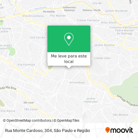 Rua Monte Cardoso, 304 mapa