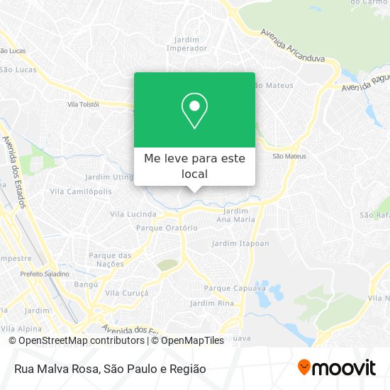 Rua Malva Rosa mapa