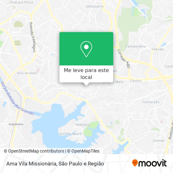 Ama Vila Missionária mapa