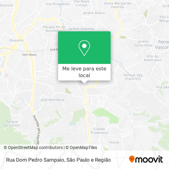 Rua Dom Pedro Sampaio mapa