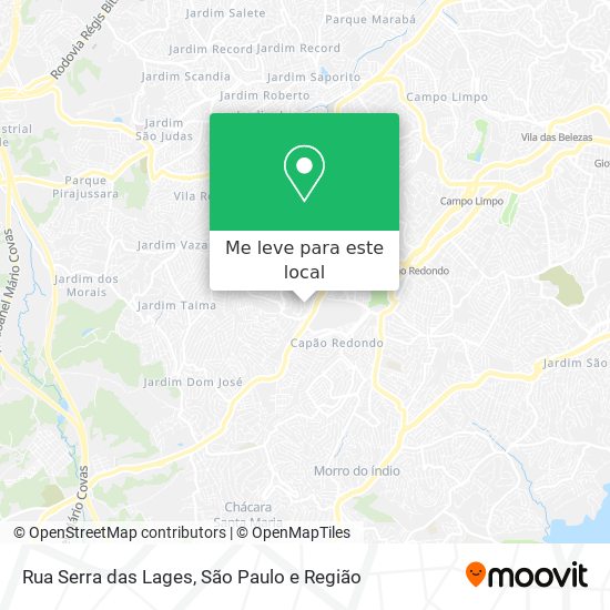 Rua Serra das Lages mapa