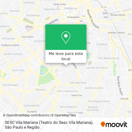 SESC Vila Mariana (Teatro do Sesc Vila Mariana) mapa