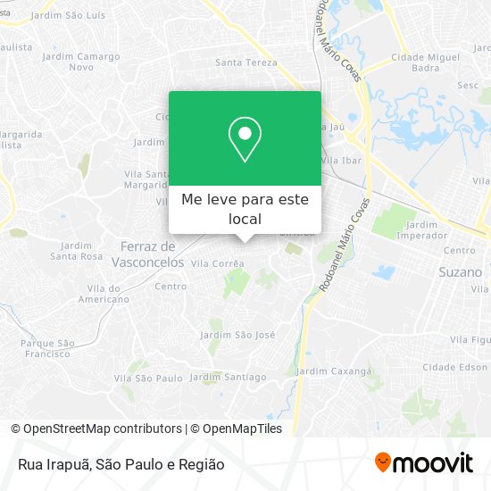 Rua Irapuã mapa