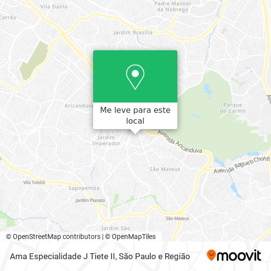 Ama Especialidade J Tiete II mapa