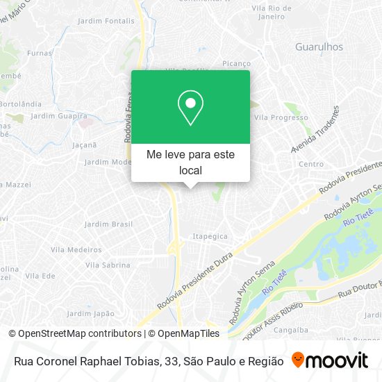 Rua Coronel Raphael Tobias, 33 mapa