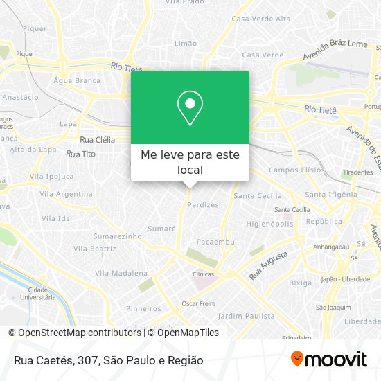 Rua Caetés, 307 mapa
