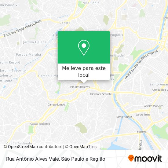 Rua Antônio Alves Vale mapa