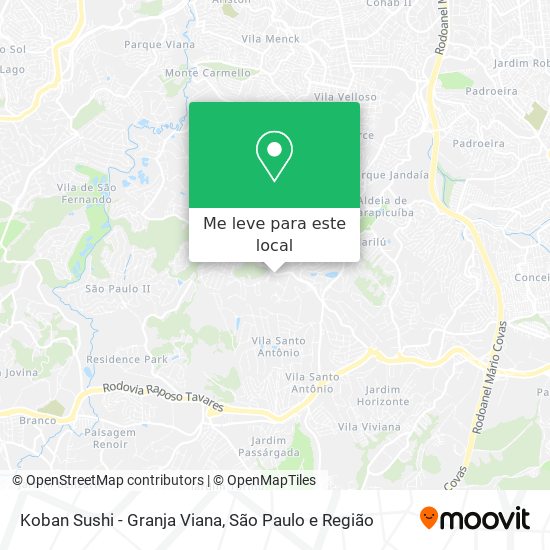 Koban Sushi - Granja Viana mapa