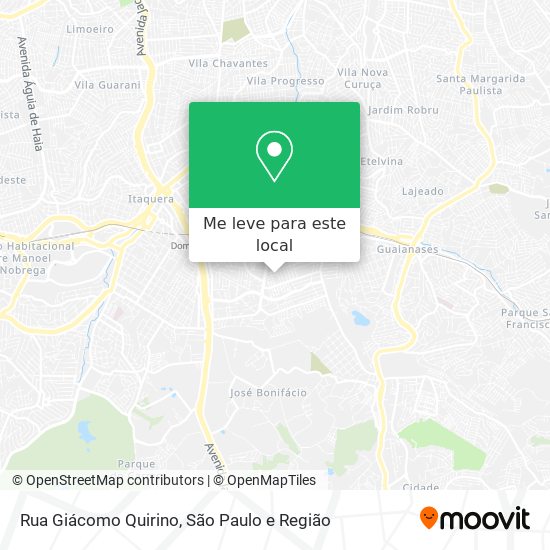 Rua Giácomo Quirino mapa