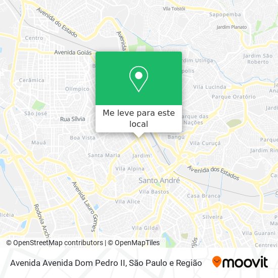 Avenida Avenida Dom Pedro II mapa
