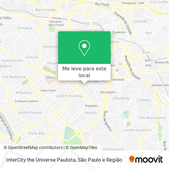 InterCity the Universe Paulista mapa