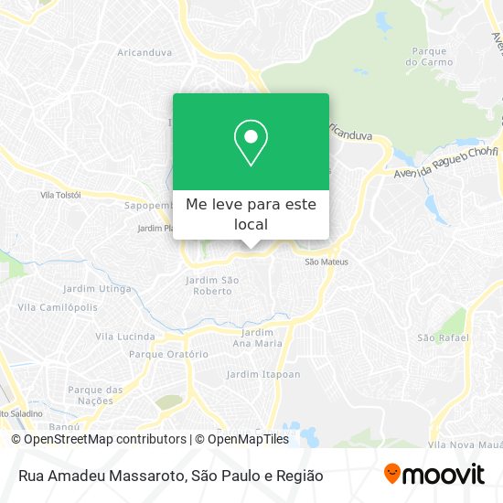 Rua Amadeu Massaroto mapa