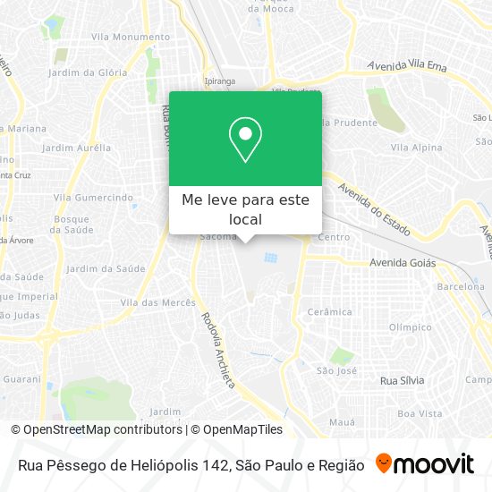 Rua Pêssego de Heliópolis 142 mapa