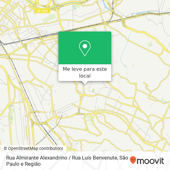 Rua Almirante Alexandrino / Rua Luís Benvenute mapa