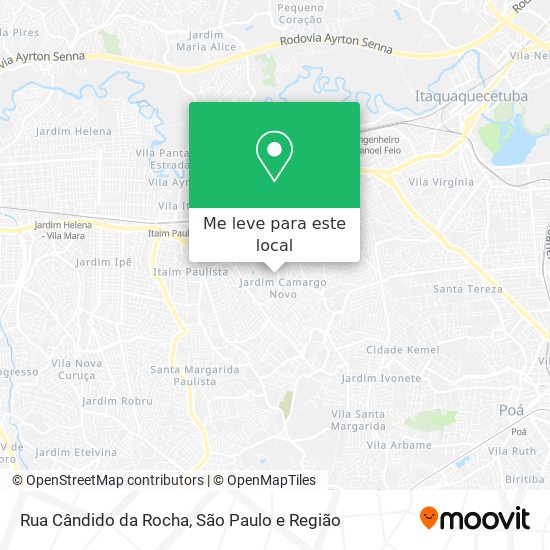 Rua Cândido da Rocha mapa
