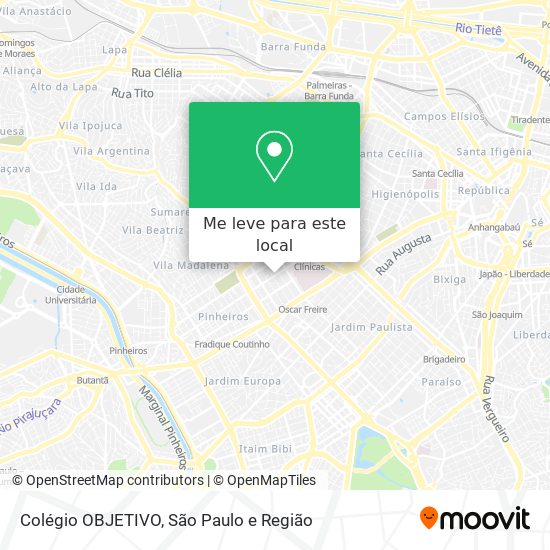 Colégio OBJETIVO mapa