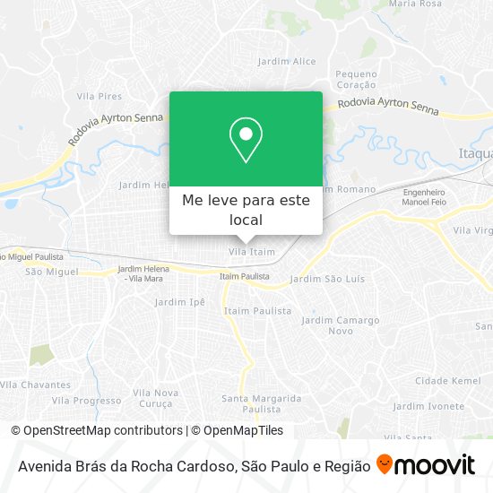 Avenida Brás da Rocha Cardoso mapa