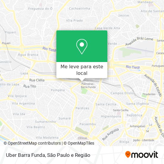 Uber Barra Funda mapa