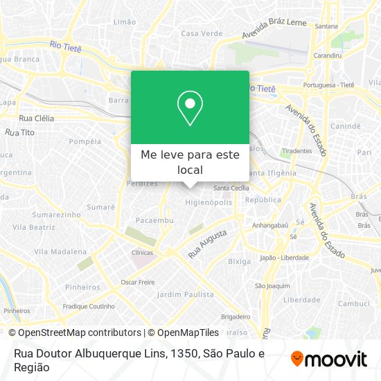 Rua Doutor Albuquerque Lins, 1350 mapa
