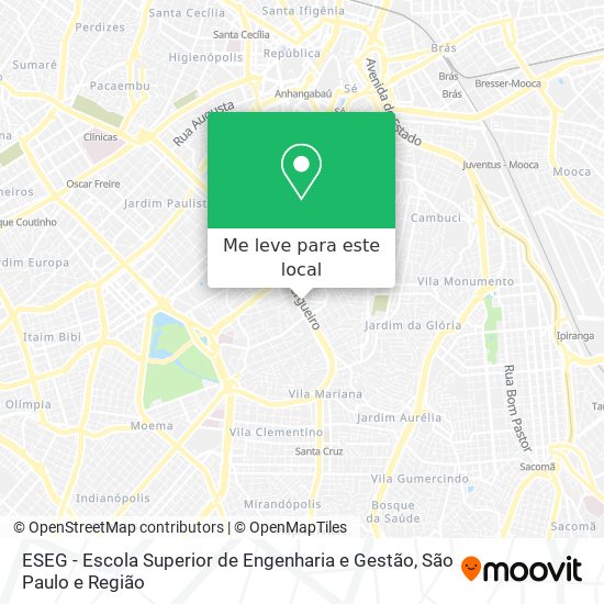 ESEG - Escola Superior de Engenharia e Gestão mapa