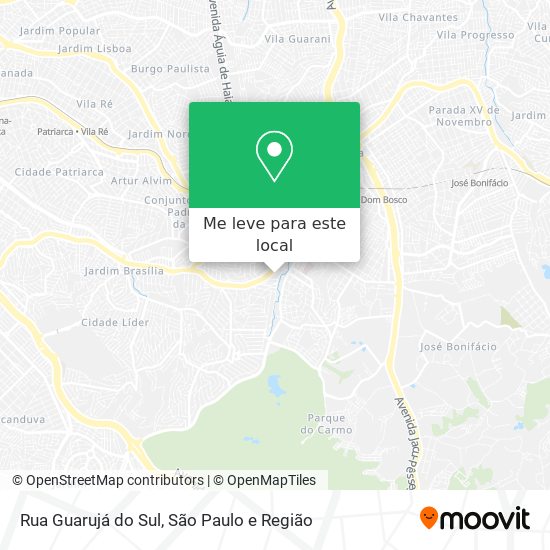 Rua Guarujá do Sul mapa