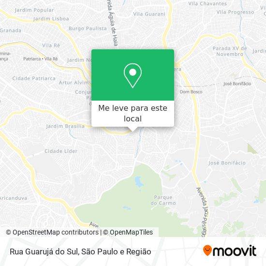 Rua Guarujá do Sul mapa