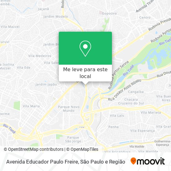 Avenida Educador Paulo Freire mapa