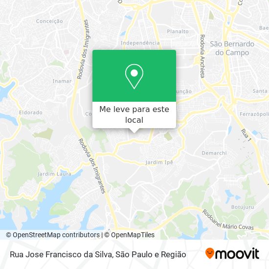 Rua Jose Francisco da Silva mapa