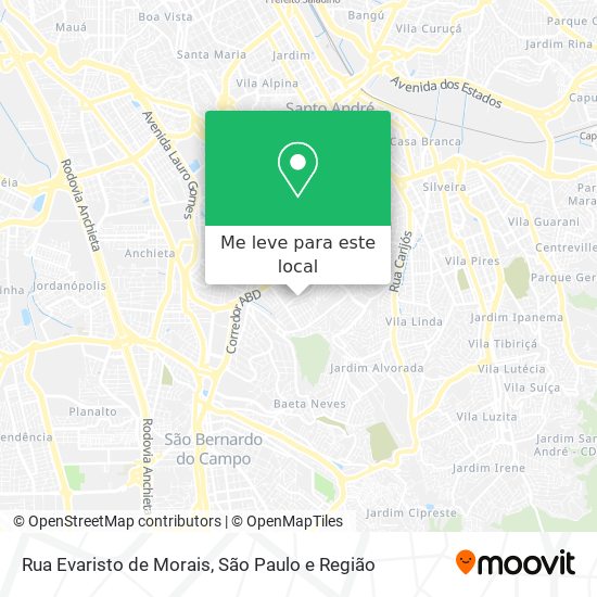 Rua Evaristo de Morais mapa