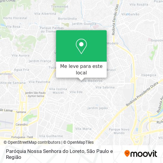 Paróquia Nossa Senhora do Loreto mapa