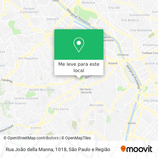 Rua João della Manna, 1018 mapa