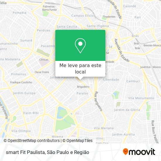 smart Fit Paulista mapa
