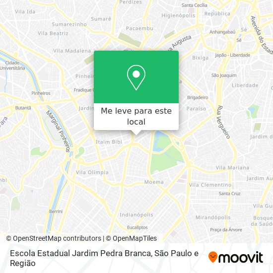 Escola Estadual Jardim Pedra Branca mapa