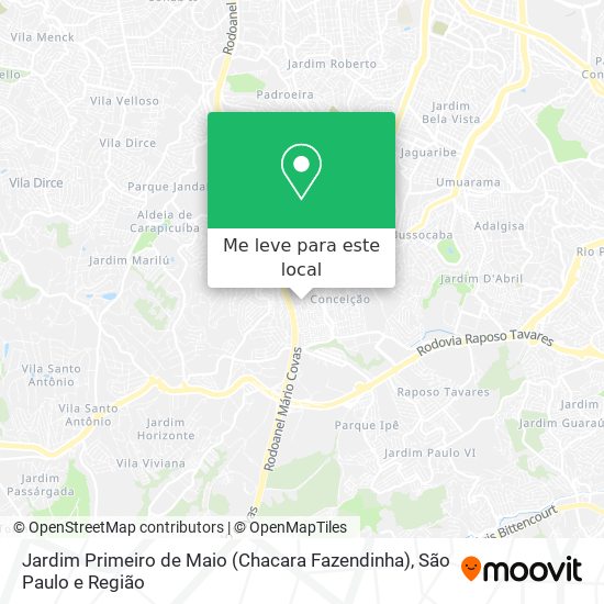 Jardim Primeiro de Maio (Chacara Fazendinha) mapa