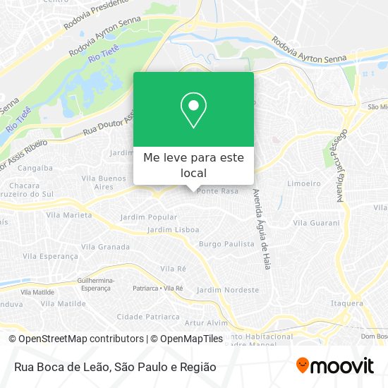 Rua Boca de Leão mapa