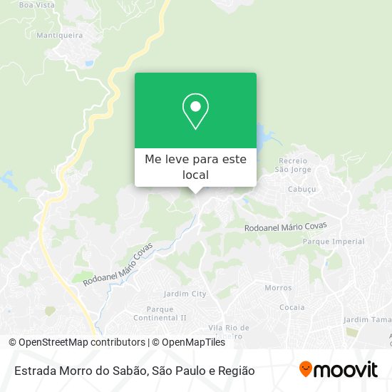 Estrada Morro do Sabão mapa