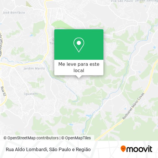 Rua Aldo Lombardi mapa