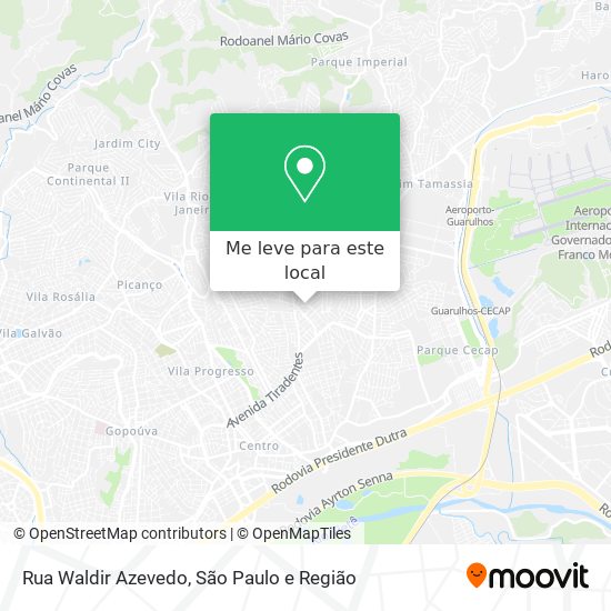 Rua Waldir Azevedo mapa