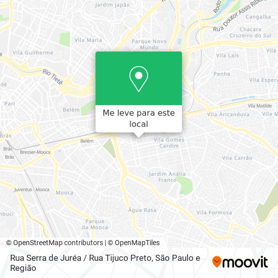 Rua Serra de Juréa / Rua Tijuco Preto mapa