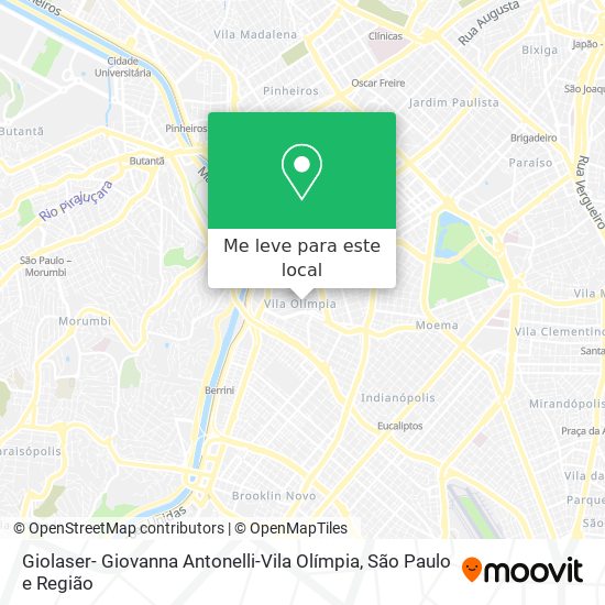 Giolaser- Giovanna Antonelli-Vila Olímpia mapa