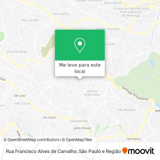 Rua Francisco Alves de Carvalho mapa