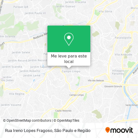 Rua Ireno Lopes Fragoso mapa