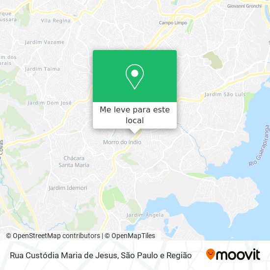 Rua Custódia Maria de Jesus mapa