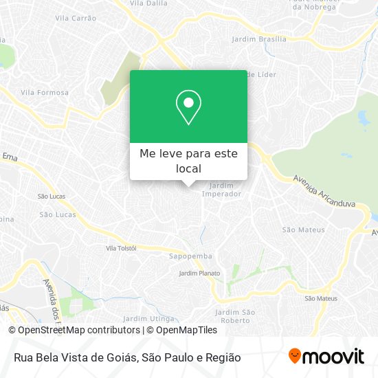 Rua Bela Vista de Goiás mapa