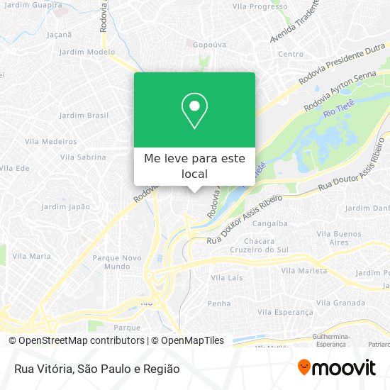 Rua Vitória mapa